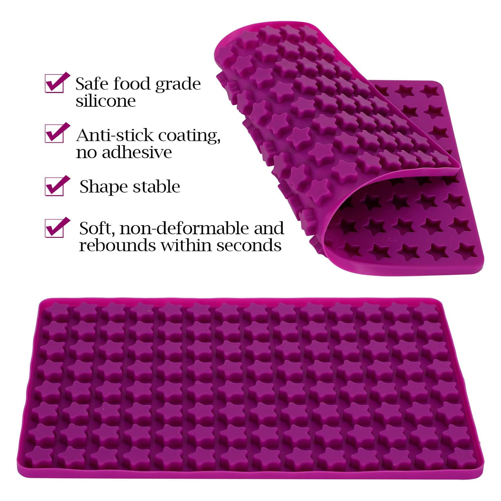 112 Cavity Mini Star Silicone  - Chocolate Snack recension och pris