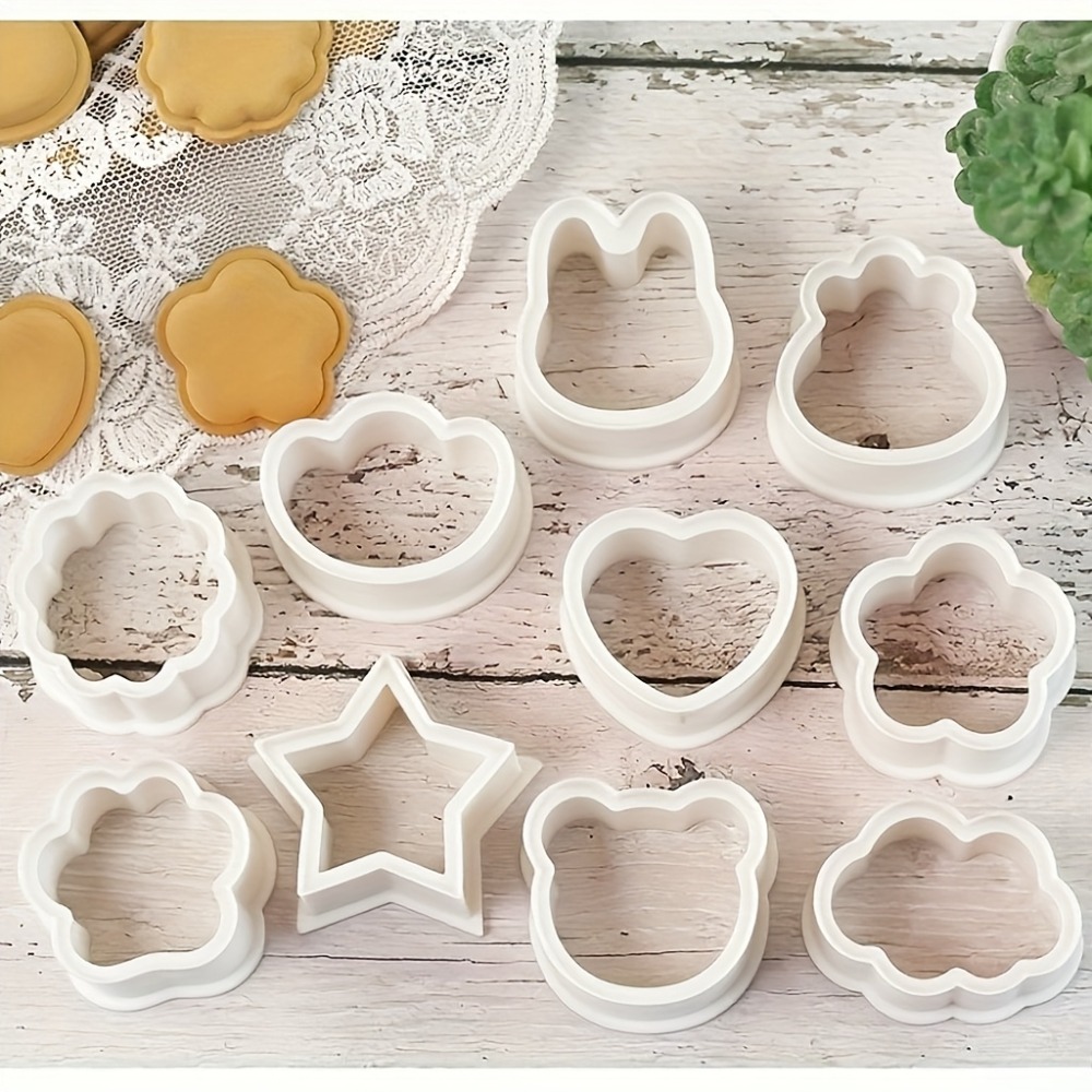 10Pcs Cookie Biscuit  Cutters  - Cookies Pack recension och pris